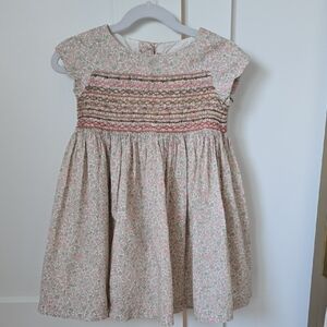 Bonpoint Pink and Cream Floral Dress